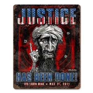  Osama Bin Laden Justice Allied Military Vintage Metal Sign 