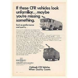  1975 Oshkosh Truck CFR Vehicles M 1000 M 1500 Print Ad 