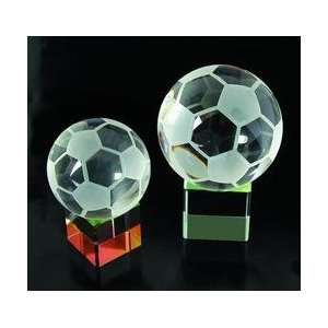   Soccer Ball w/clearBase Optical Crystal Award/Trophy.