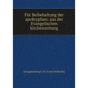   kirchenzeitung Hengstenberg E. W. (Ernst Wilhelm) Books
