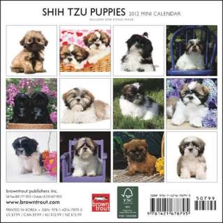 Shih Tzu Puppies 2012 Mini Calendar   NEW  