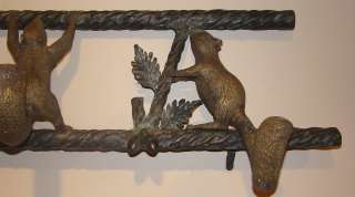 Maitland Smith Brass Squirrel Wall Coat Hanger  