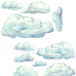 Instant Murals 10 Large Clouds Nursery Wall Transfer Sticker Mural