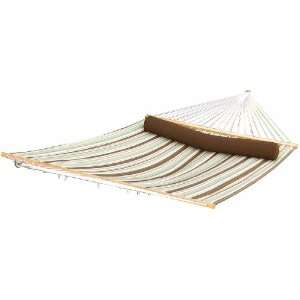  Vivere QFAB24 Quilted Fabric Double Hammock Patio, Lawn 