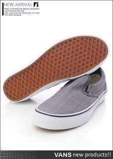BN Vans Slip On (Scilla Plaid) Blue / White Shoes #V73A  