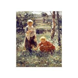  Children In A Field by Evert Pieters. size 12 inches 