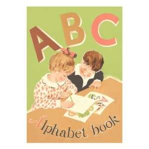  ABC Alphabet Book Cover Premium Giclee Poster Print, 24x32 