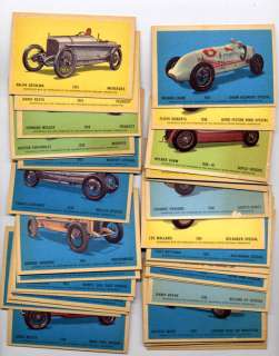 1960 Parkhurst Hawes Wax Indy Racing Race Car Set 50  