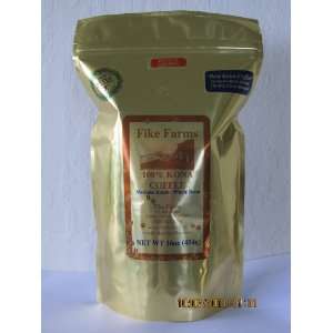 Fike Farms 100% Kona Coffee Estate Grade Medium Roast Whole Bean 