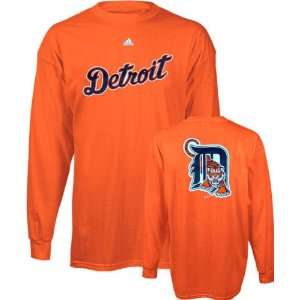  Detroit Tigers Orange Primetime Long Sleeve T Shirt
