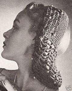 Vtn Crochet Head Band Hair Snood Evening Bag Pattern  