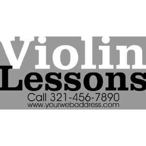  3x6 Vinyl Banner   Violin Lessons Info 