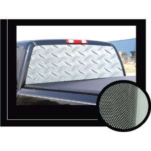   Rear Window Graphic  diamondplate truck view thru vinyl Automotive