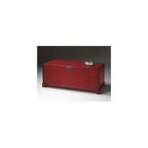    Butler Specialty Red Cocktail Trunk Distressed Red