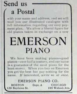   consideration is an original print advertising for Vose & Sons Pianos