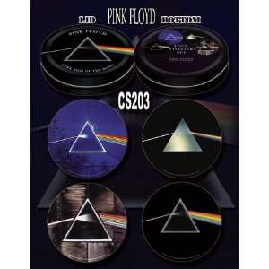  Pink Floyd DSOM 4 Piece Coaster Set w/Tin Kitchen 