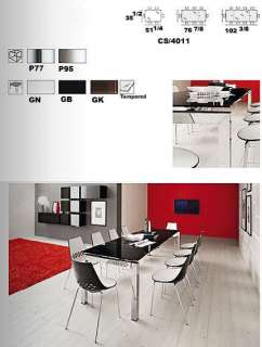 Contemporary Italian Calligaris modern AiRpoRT extendable dining table