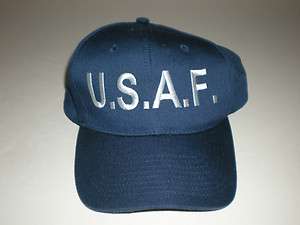   USAF U.S.A.F United States Air Force Logo Navy Blue Adjustable Hat Cap