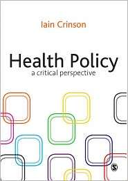 Health Policy, (1412922879), Crinson Iain, Textbooks   