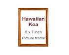Hawaiian Koa Desk Picture Frame ~ 5 x 7 inch size ~ dark Hawaii Koa 