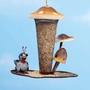  Mushroom and Bird Hanging Birdfeeder Patio, Lawn & Garden