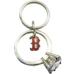   Red Sox Jumbo Bling Ring Keychain   