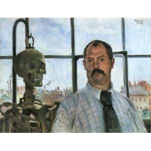  Self Portrait with Skeleton by Lovis Corinth canvas art 