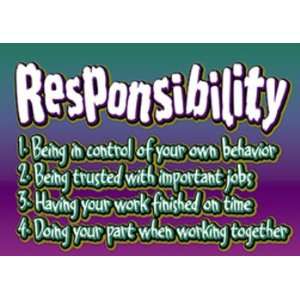   16 Pack TREND ENTERPRISES INC. POSTER RESPONSIBILITY 