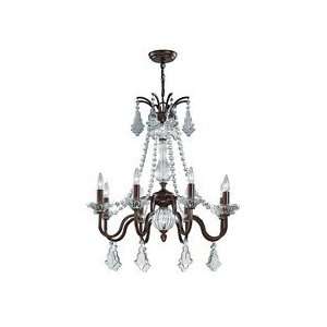  Lite Source C71138 Fulbright 8 Lite Chandelier, Antique 