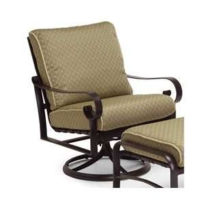  Wilshire Cushioned Swivel Rocking Lounge Chair   Aluminum 