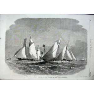   1863 Thames Yacht Club Schooner Match Clyde Gloriana