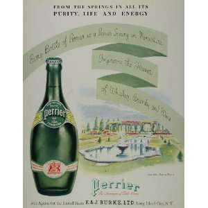   Ad Perrier Bottled Table Water French Chateau NICE   Original Print Ad