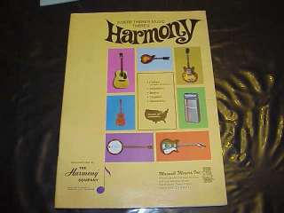 VINTAGE 1968 HARMONY GUITAR BASS AMP CATALOG ROCKET REBEL TUBE 
