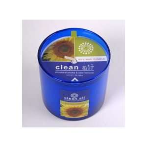 Way Out Wax Clean Air Soy Candle~Cobalt Glass~all natural odor & smoke 