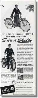 is an original vintage advertisement 1948 shelby bicycle christmas ad