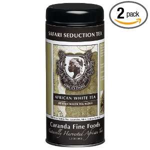   African White Tea, Safari Seduction Tea, 2.2 Ounce Tins (Pack of 2