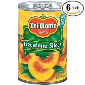 Del Monte Freestone Slices Yellow Freeston Peaches in Heavy Syrup, 15 