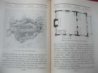 The Real Log Cabin by Chilson Aldrich 1944 w/ NUMEROUS PLANS, PHOTOS 