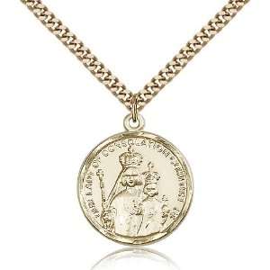 Gold Filled O/L Our Lady of Consolation Medal Pendant 1 x 3/4 Inches 