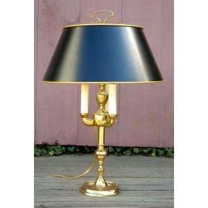  Vintage solid brass bouillotte electric lamp