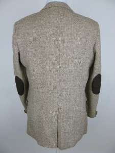   Great Britain Mens HARRIS TWEED Brown Tweed Blazer Jacket 46 R  