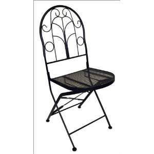  Pangaea Home and Garden Folding Chair Oval Seat Flower Top 
