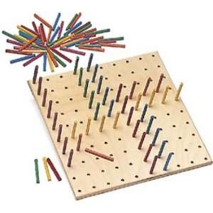  Learning Resources Wooden Pegboard 10 Square, 10 x 10 