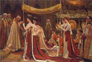 Print Queen Alexandra, Coronation King Edward VII Of UK  