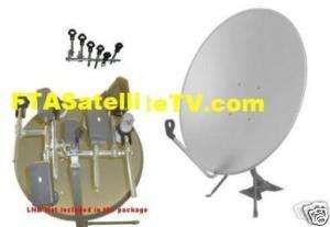 39 Satellite Dish with 6 LNB Mount for 7 satellites  