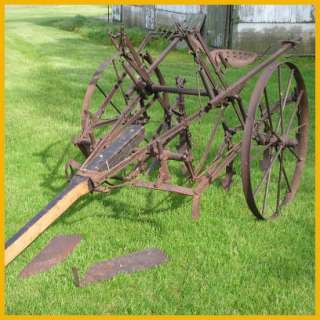   steel wheel one row cultivator cast iron forge farm free date original