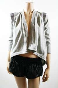NEW Alice Olivia Grey Studs Shoulder Cardigan/Jacket M  