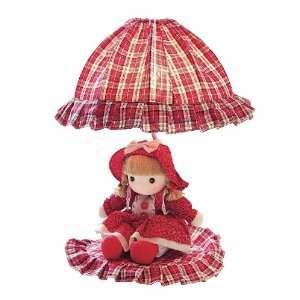   6091RED Baby Doll Table Lamp, Red Baby Doll Base with Red Fabric Shade