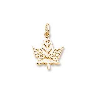  Maple Leaf, Canada Charm in Yellow Gold Jewelry