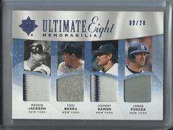 Ted Williams Yogi Berra Sox Yankees Ultimate Eight Game Jersey #09/20 